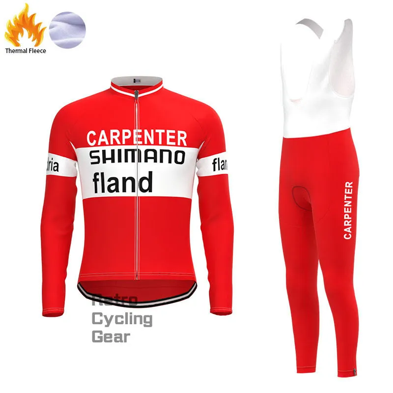 1972 SHIMANO Fleece Retro Long sleeve Cycling Kits