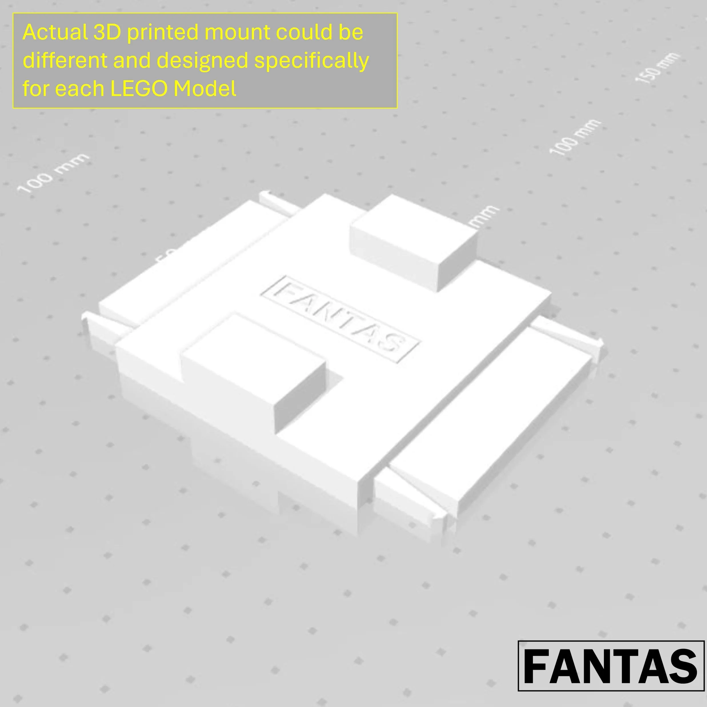 3D Printed Wall Mount for LEGO Transformers Bumblebee 10338