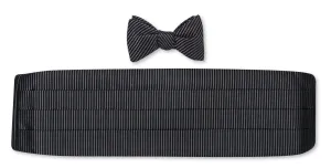 Black Ottoman Cummerbund Set - CB3775