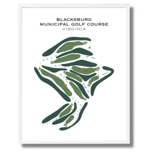 Blacksburg Municipal Golf Course, Virginia - Printed Golf Course