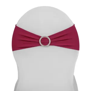 Buckle Spandex Stretch Chair Band - Burgundy