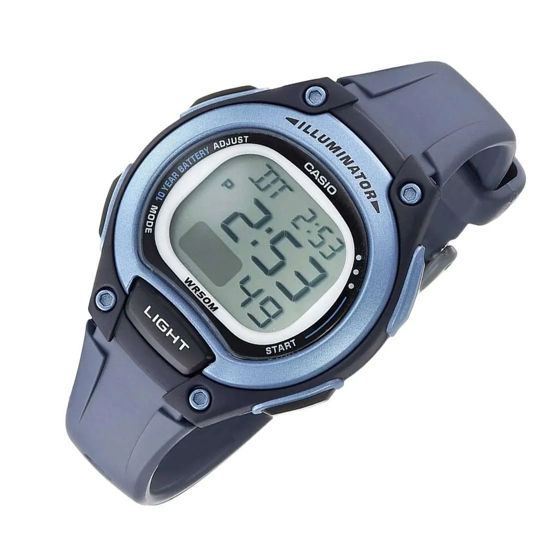 Casio LW-203-2AVDF Digital Blue Silicone Strap Watch for Women