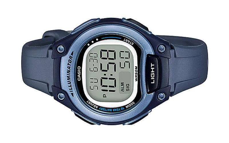 Casio LW-203-2AVDF Digital Blue Silicone Strap Watch for Women