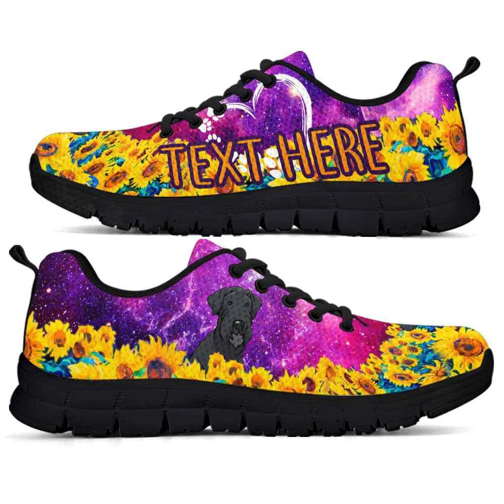 Custom Name Schnauzer Sneaker, Schnauzer Sunflower Galaxy Sneakers Running Shoes, Best Running Shoes