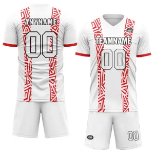 Custom White Red Soccer Sets Jersey Personalized SCJ101-D28033