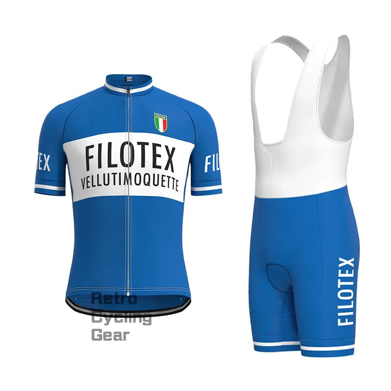 Filotex Blue Retro Long Sleeve Cycling Kit