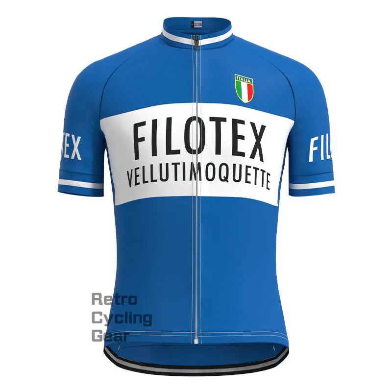 Filotex Blue Retro Long Sleeve Cycling Kit