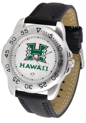 Hawaii Warriors Sport Leather Men’s Watch