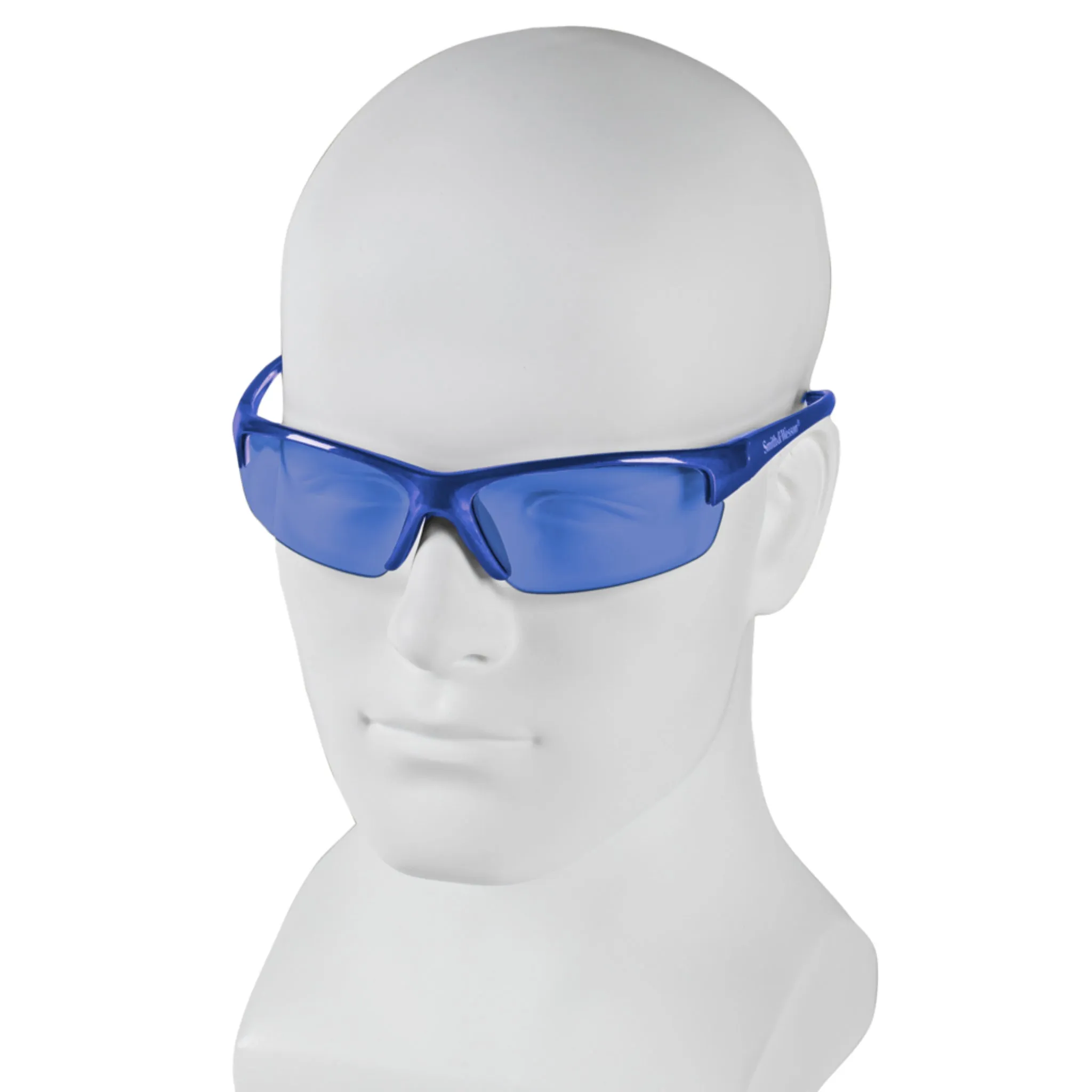 KIMBERLY-CLARK Smith & Wesson 3016311 21301 Equalizer Safety Glasses with Blue Frame and Blue Mirror Lens, Box of 12