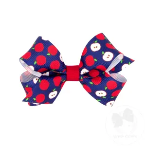 Mini Apple-printed Grosgrain Hair Bow