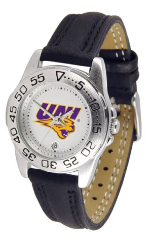 Northern Iowa Sport Leather Ladies Watch