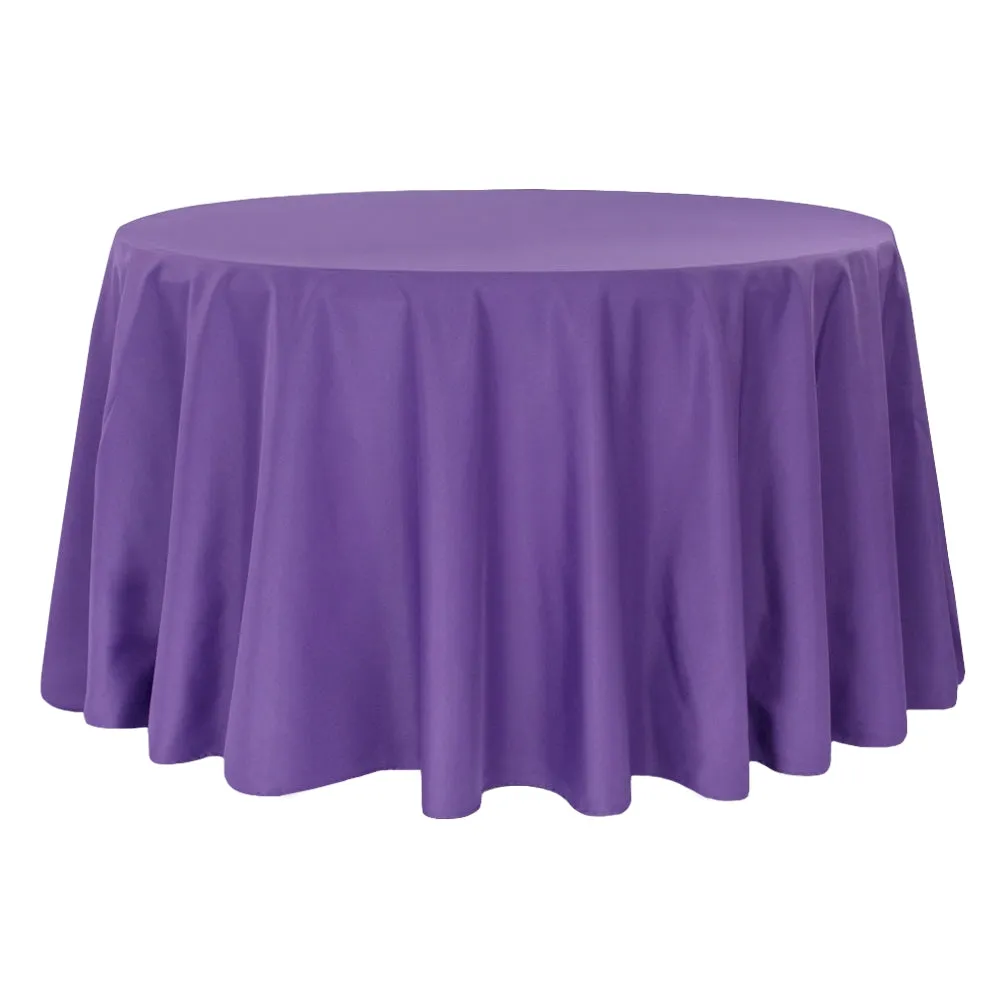 Polyester 120" Round Tablecloth - Purple