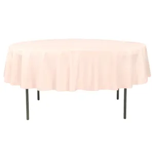 Polyester 90" Round Tablecloth - Blush