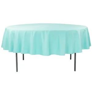 Polyester 90" Round Tablecloth - Turquoise