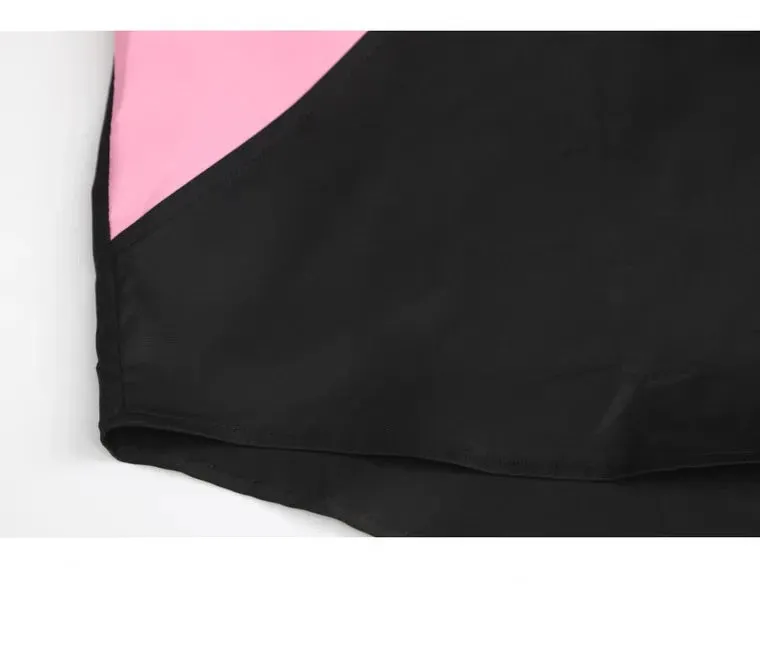 Pre Order:  Black Pink-Heart Printed Loose Top