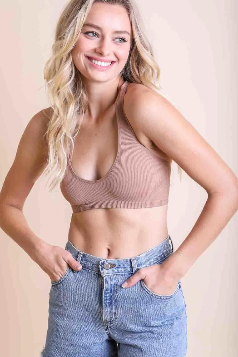 Ribbed Racerback Bralette