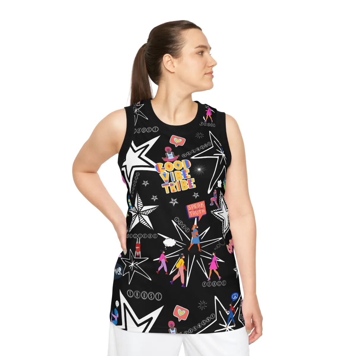 Unisex Basketball Jersey (AOP) GOOD VIBE TRIBE