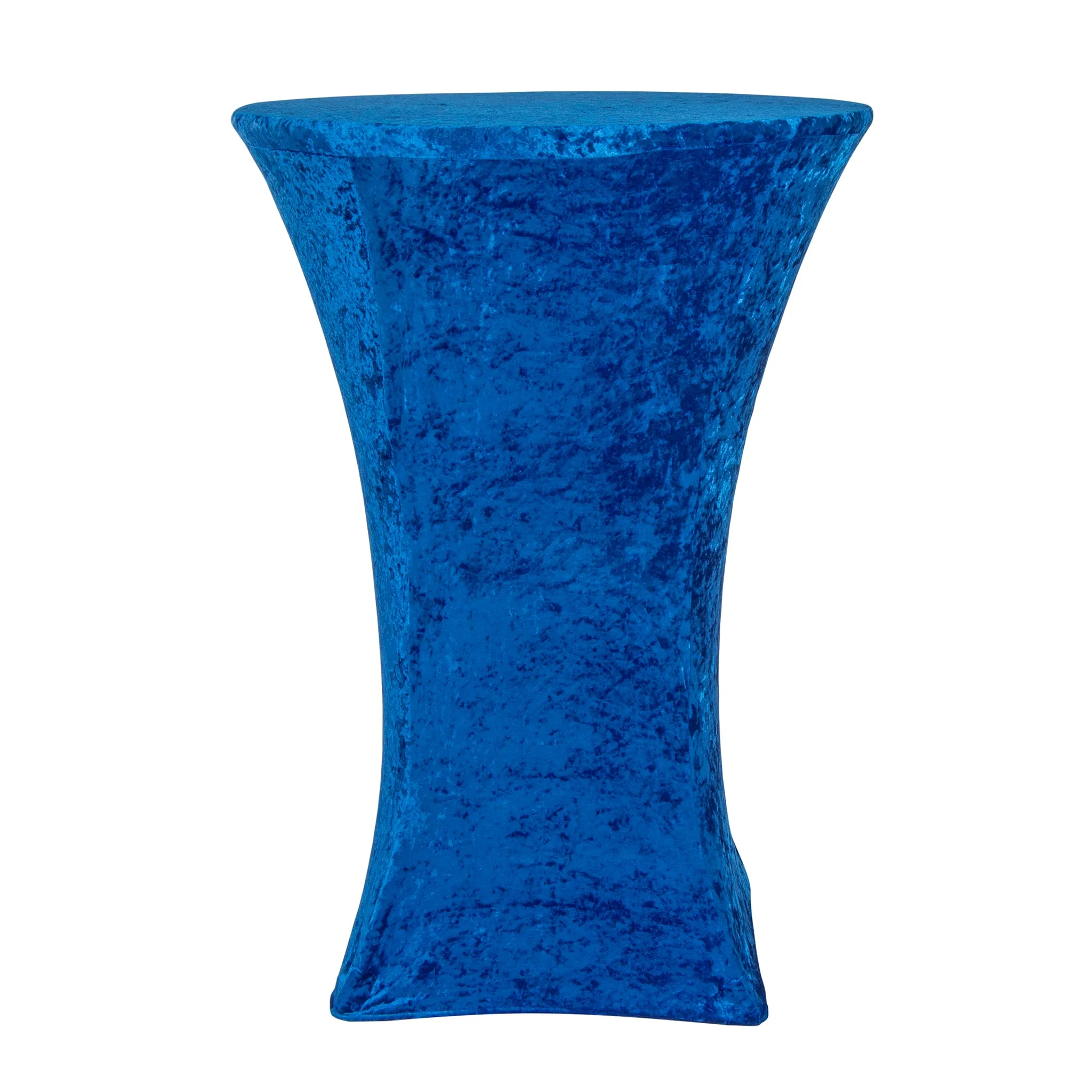 Velvet Spandex Cocktail Table Cover 32" Round - Royal Blue