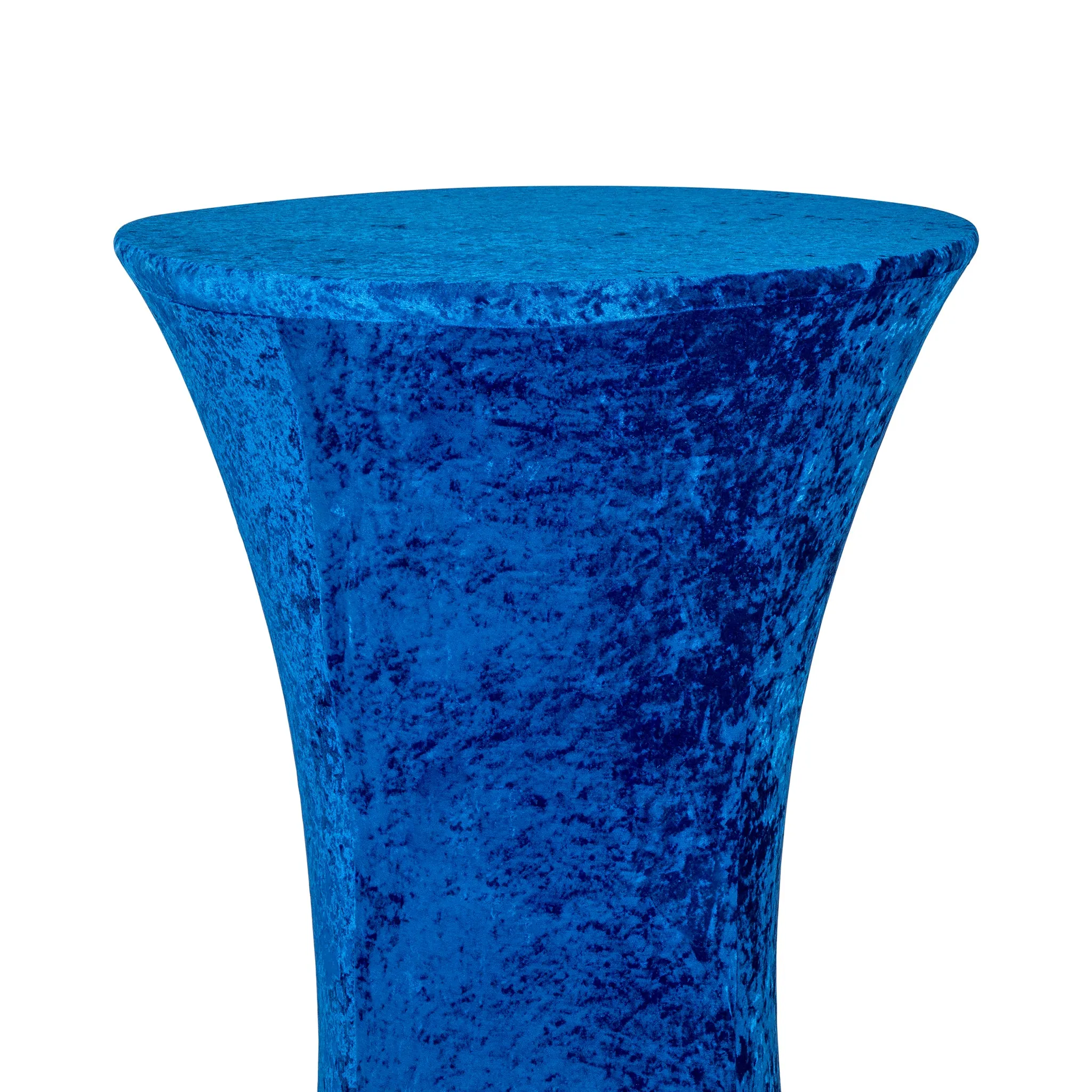 Velvet Spandex Cocktail Table Cover 32" Round - Royal Blue