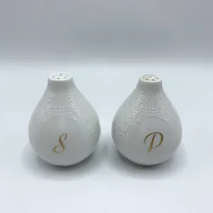 Vintage Mid-Century Bjorn Wiinblad Rosenthal “Romance White” Salt and Pepper Shakers /hg