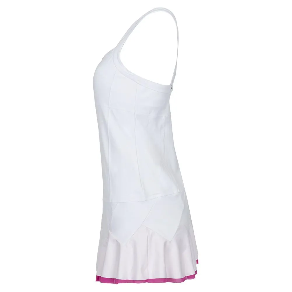 Women's Rhapsody Tennis Dress White and Pink