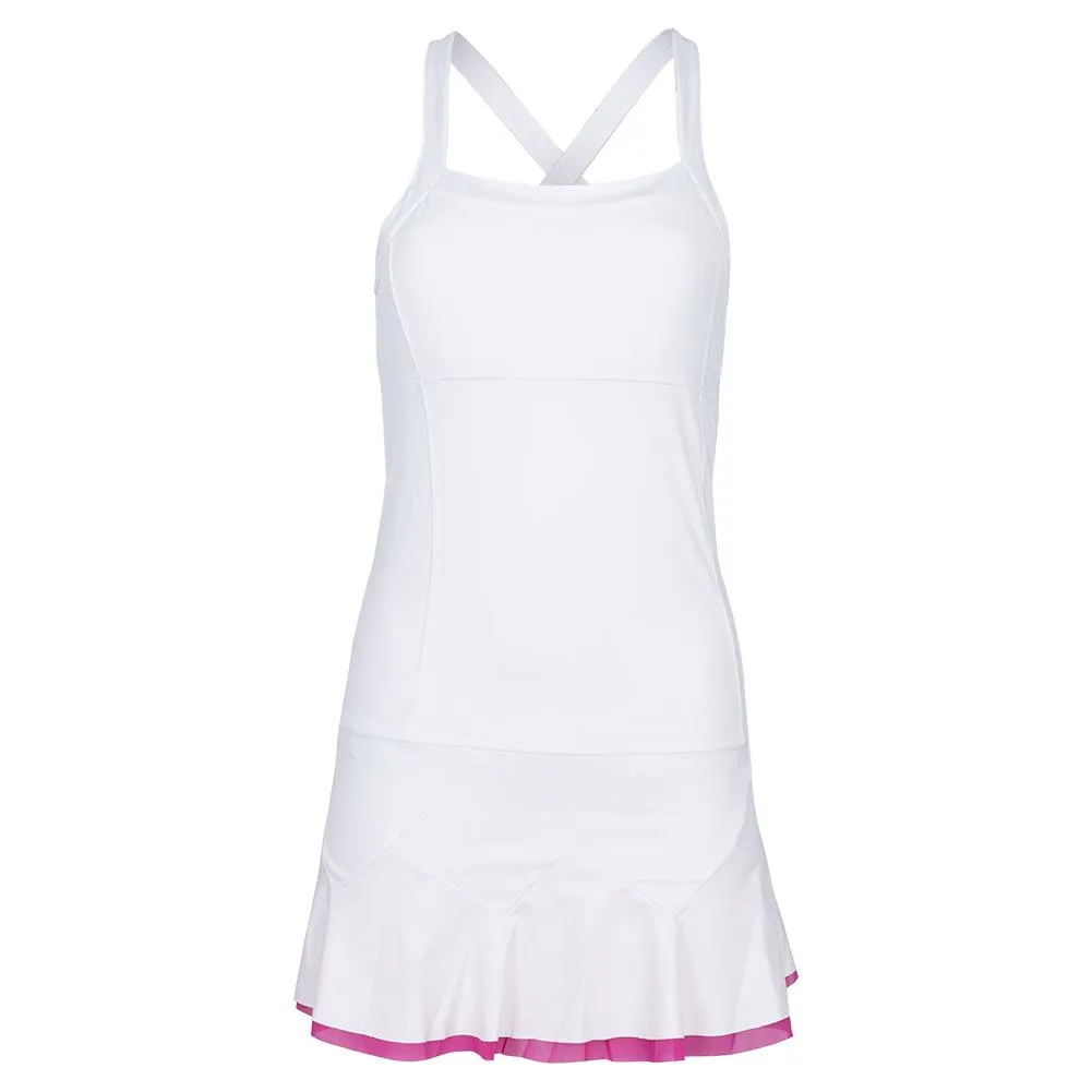 Women's Rhapsody Tennis Dress White and Pink